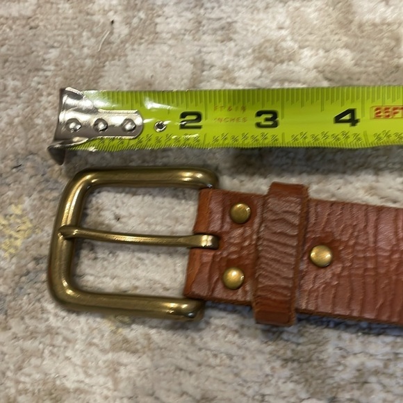 J Crew Brown Crackled Leather Belt - Picture 12 of 12